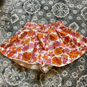 SHEIN Floral Pink and Orange Skorts